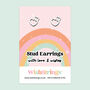 Bonded Hearts Stud Earrings Stainless Steel, thumbnail 1 of 3