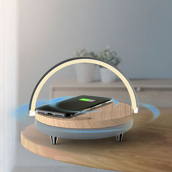 LED Lamp With Bluetooth Speaker And Wireless Charger, 6 of 6