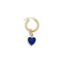 Colourful Heart Gold Plated Silver Hoop Earring Or Pair, thumbnail 5 of 7