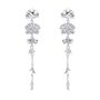 Silver Plated Wild Meadow Crystal Drop Earrings, thumbnail 3 of 3