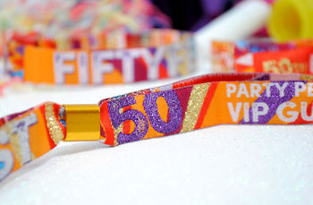 50 Fest 50th Birthday Party Festival Wristbands, 6 of 12