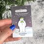 The Snowman And The Snowdog | Snowman Character Enamel Pin Badge, thumbnail 1 of 2