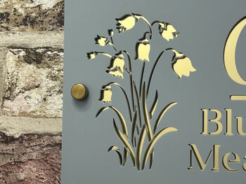 Personalised Bluebell Design House Acrylic Number Sign, 4 of 5