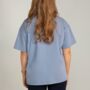 Women's Blue Breastfeeding Oversized T Shirt, thumbnail 2 of 3