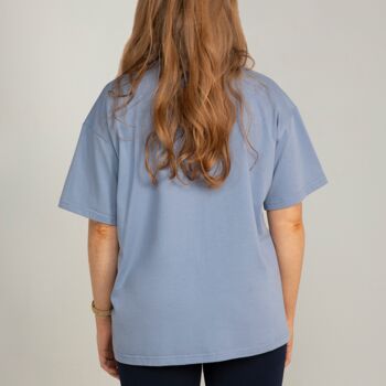 Women's Blue Breastfeeding Oversized T Shirt, 2 of 3