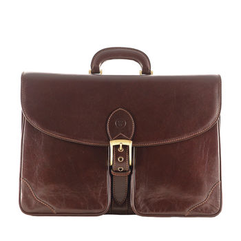 Mens Luxury Large Leather Briefcase.'The Tomacelli', 5 of 12