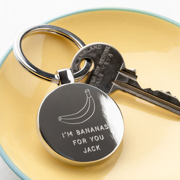Personalised Bananas For You Valentine's Day Keyring, 4 of 4
