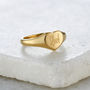 Personalised Engraved Heart Signet Ring, thumbnail 6 of 11