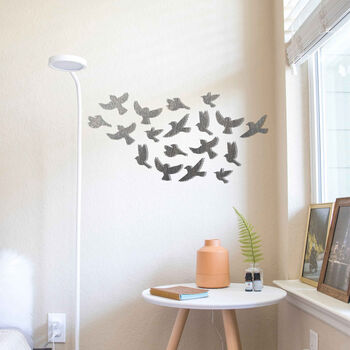 Wooden Flying Birds Flock Wall Decor For Modern Homes, 7 of 12