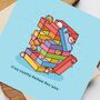 Cute Building Blocks Greetings Card, thumbnail 5 of 9