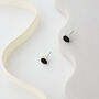 Black Swarovski Crystal Stud Earrings, thumbnail 3 of 4