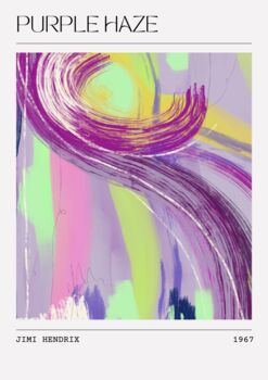 Jimi Hendrix Purple Haze Inspired Art Print, 2 of 2