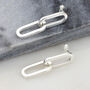 18ct Gold Plated Or Silver Modern Chain Link Earrings, thumbnail 3 of 8