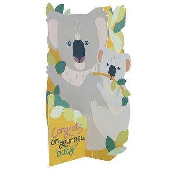 3D Fold Out Koala And Joey New Baby Card, 2 of 3