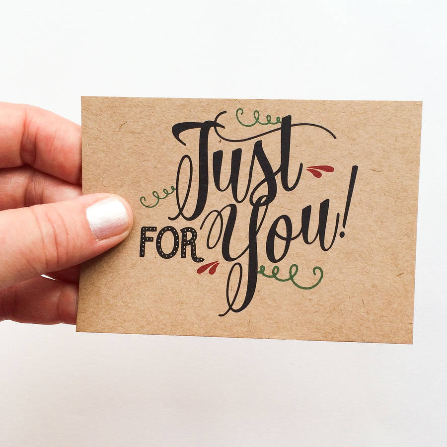 Just A Little Note Just For You Gift Card ·