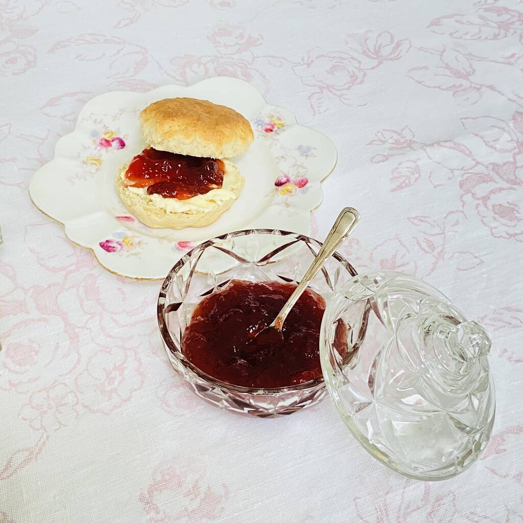 Antique Crystal Cut Glass Lidded Jam Pot / Bonbonniere ~ Seven, 1 of 12