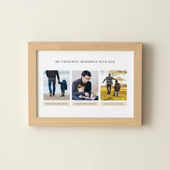 Favourite Memories With Dad Triple Photo Print, 4 of 5