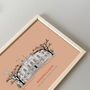 Personalised Hand Drawn Colour Wedding Venue Illustration, thumbnail 7 of 7