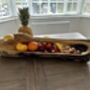 Huge Heavy 70–80cm Teak Wood Trug Bowl 6kg Fruit And Flower Holder, thumbnail 3 of 12