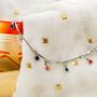 Gold Plated Rainbow Dangly Choker Dainty Necklace, thumbnail 3 of 8