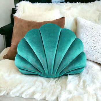Soft Velvet Shell Shape Cushions, 6 of 11