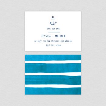 Nautical Sailing Wedding Save The Date Cards, 3 of 3
