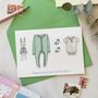 Personalised Green New Baby Clothes Card, thumbnail 2 of 7