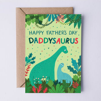 Dinosaur Father's Day Card, From The Kids, Daddysaurus, 2 of 2