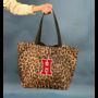 Personalised Initial Leopard Print Shopping Bag, thumbnail 2 of 3