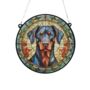 Doberman Stained Glass Effect Suncatcher, thumbnail 2 of 3