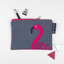 Pink Flamingo Purse Or Pencil Case, thumbnail 1 of 8
