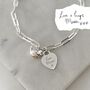 Paper Clip Handwriting Memorial Clasp Bracelet Baby Robin 12mm Heart, thumbnail 2 of 5