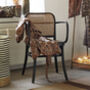 French Black And Rattan Bistro Chair, thumbnail 1 of 1