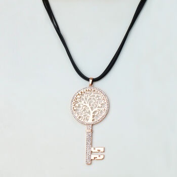 Large Key Crystal Pendant Necklace, 3 of 6