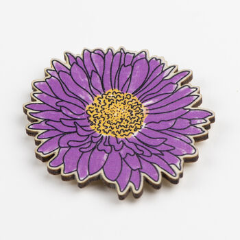 Wooden Birth Flower Brooches, 12 of 12