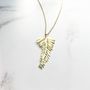 Gold Plated Palm Leaf Necklace, thumbnail 3 of 4