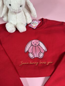 Some Bunny Loves You Embroidered Sweatshirt, 10 of 10