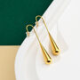Teardrop Stainless Steel Drop Earrings, thumbnail 2 of 6