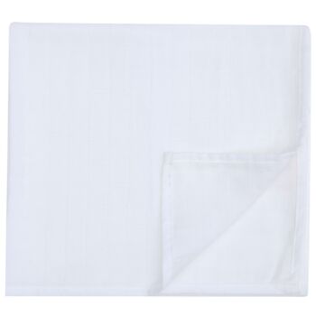 Muslin Square Burp Cloth Pure White Set Of Three, 5 of 5