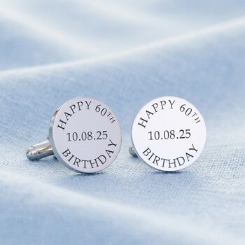Personalised Happy Birthday Cufflinks, 3 of 6