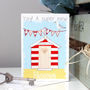 Personalised Beach Hut New Home Card, thumbnail 2 of 9