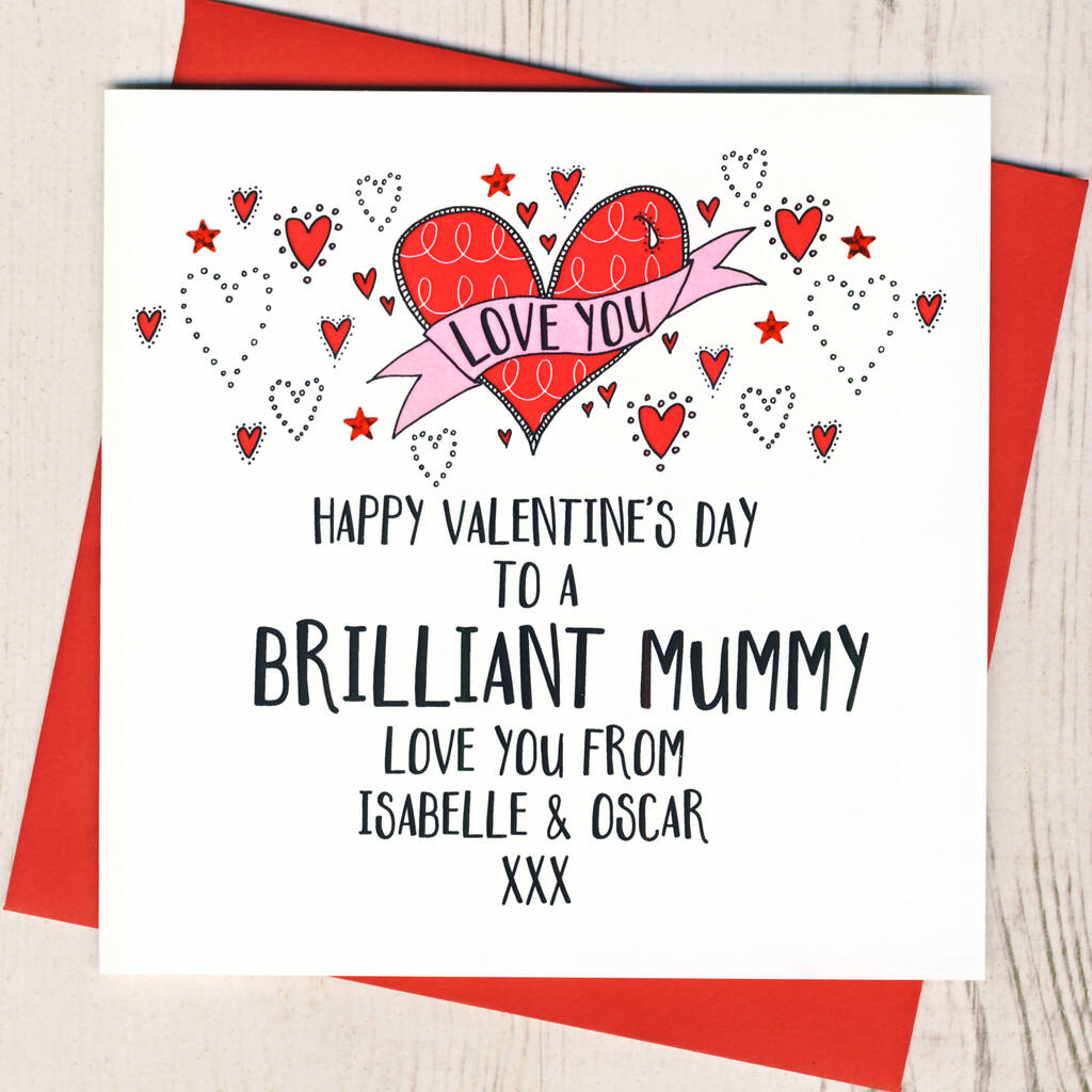 Personalised Mummy Valentines Card By Eggbert & Daisy