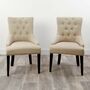 Set Of Two Beige Dining Chairs, thumbnail 1 of 3