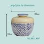 Large River Of Ganga Ceramic Spice Jar / Pot With Lid, thumbnail 4 of 4