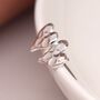 Silver Plated Hammered Heart Stud Earrings, thumbnail 3 of 7