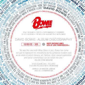 Personalised David Bowie Typographic Print, 3 of 5