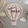 Born In 2024, Hot Air Balloon Nursery Decor, thumbnail 1 of 12