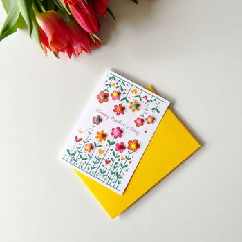 Handmade Mother's Day Card With Pom Pom Flowers, 6 of 6