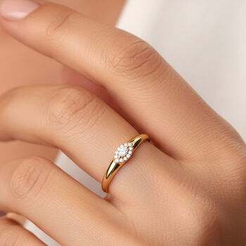 Women's Oval Signet Ring With Evil Eye, 2 of 4