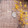Sterling Silver St Christopher Oval Necklace, thumbnail 2 of 4